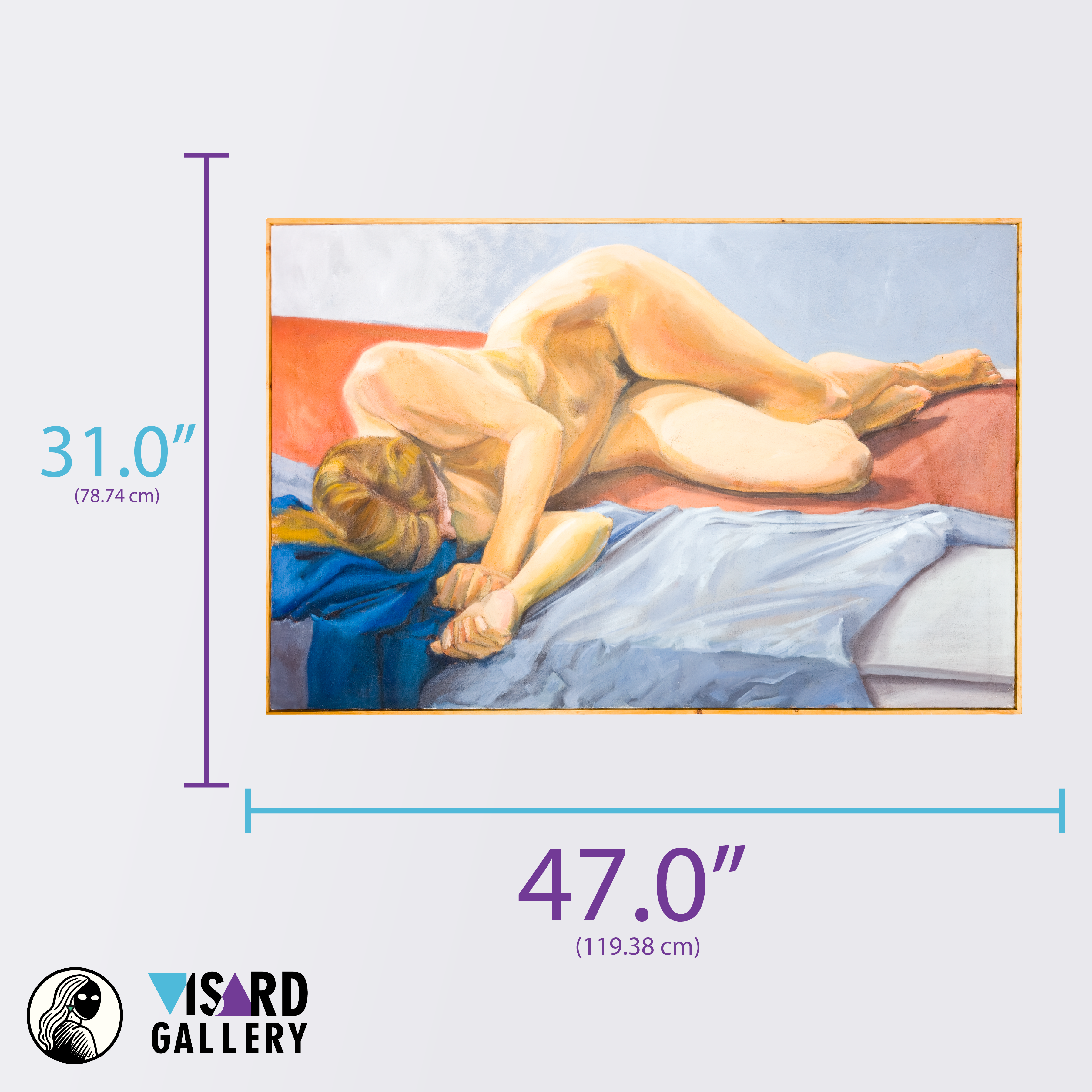 Resting Nude on Blue and Red - Patrick Ross Arnold