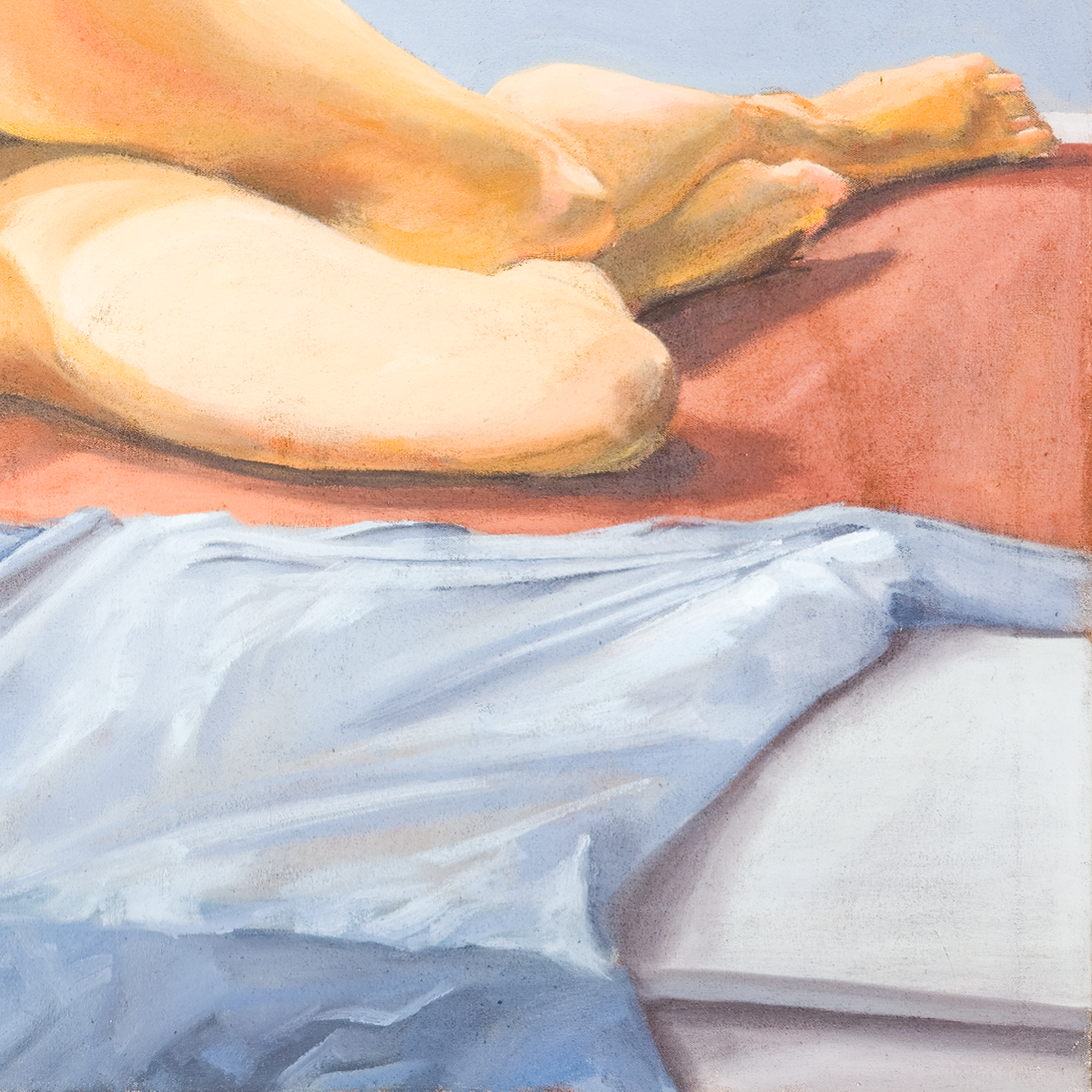 Resting Nude on Blue and Red - Patrick Ross Arnold