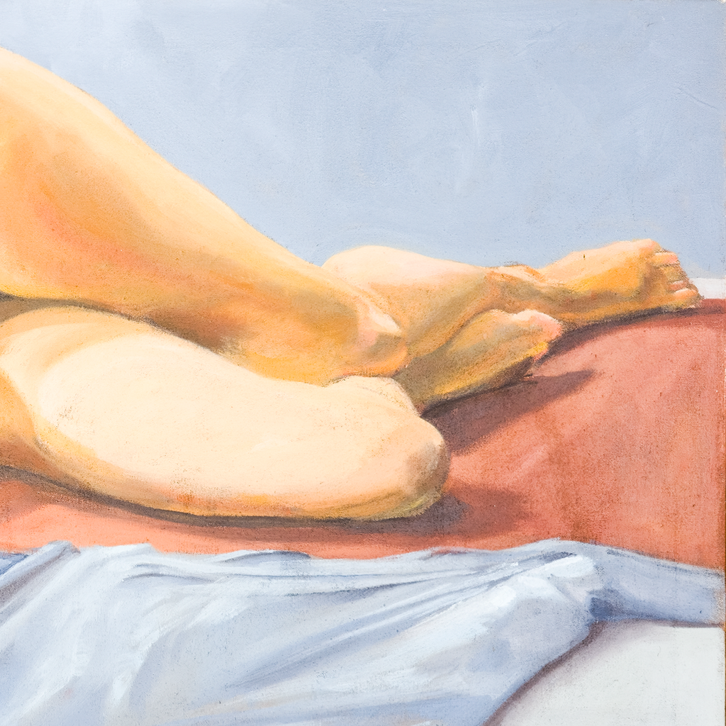 Resting Nude on Blue and Red - Patrick Ross Arnold