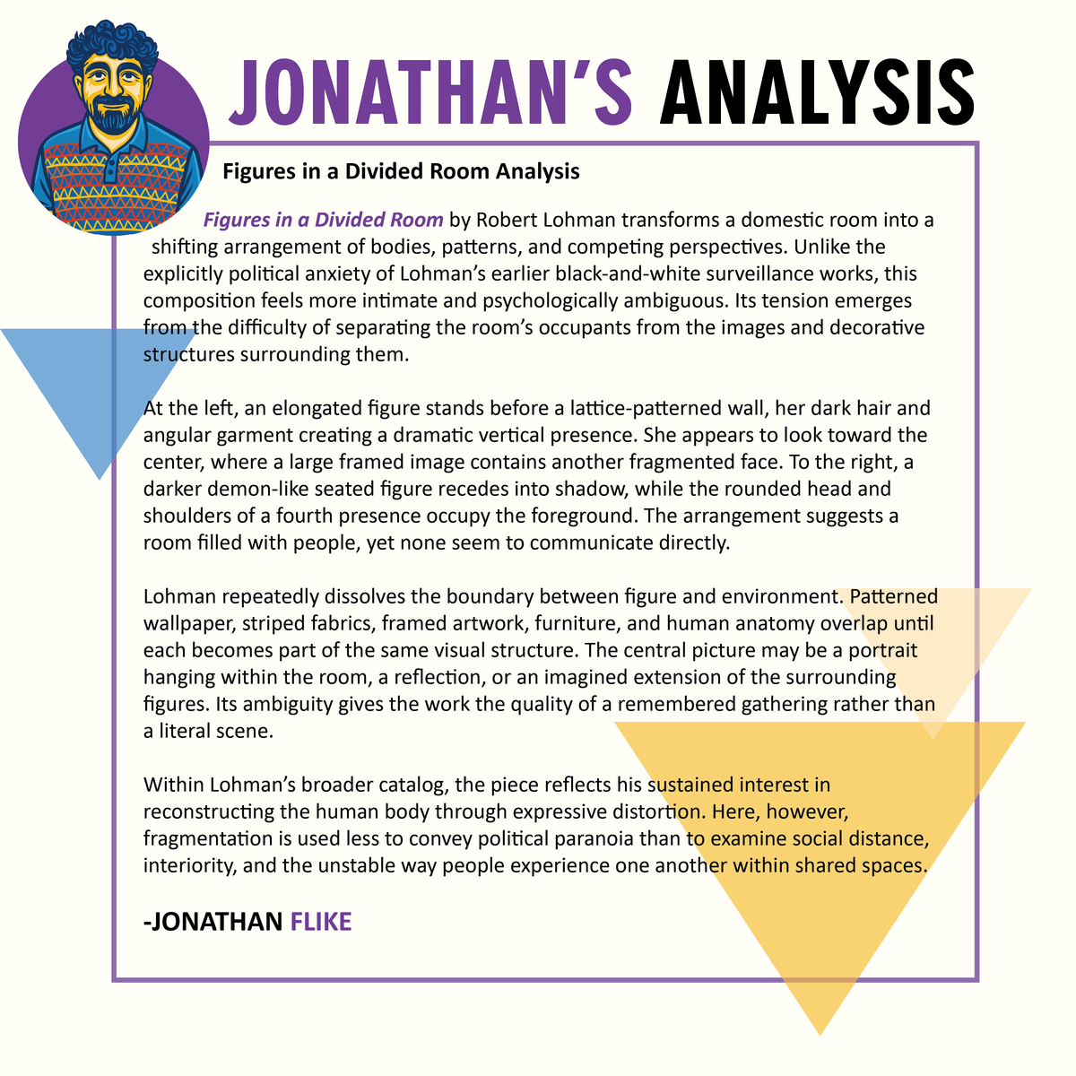 Figures in a Divided Interior - Robert Lohman by Jonathan Flike