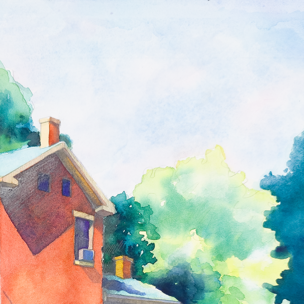 Corner House and Car - Tomoko Parry