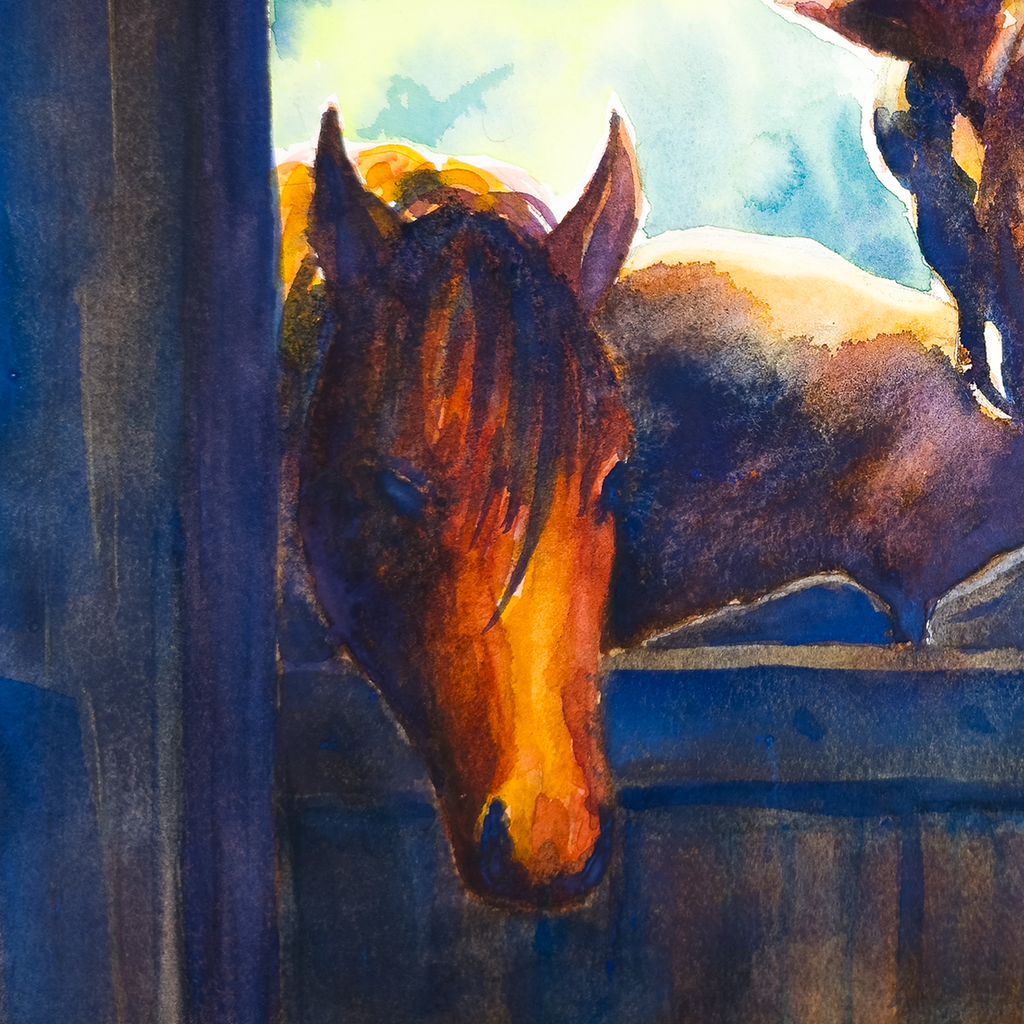Horses Outside the Stable - Tomoko Parry