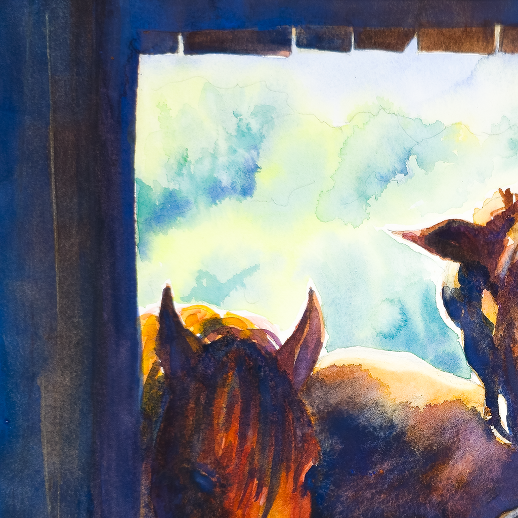 Horses Outside the Stable - Tomoko Parry
