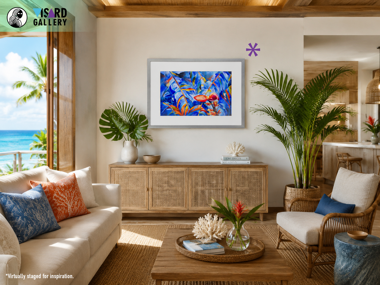 Scarlet Bloom, Tropical Cobalt - Tomoko Parry