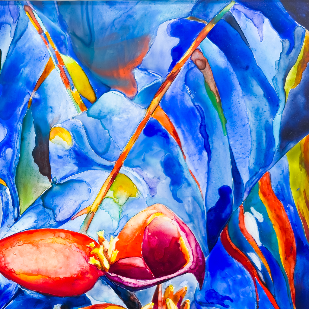 Scarlet Bloom, Tropical Cobalt - Tomoko Parry