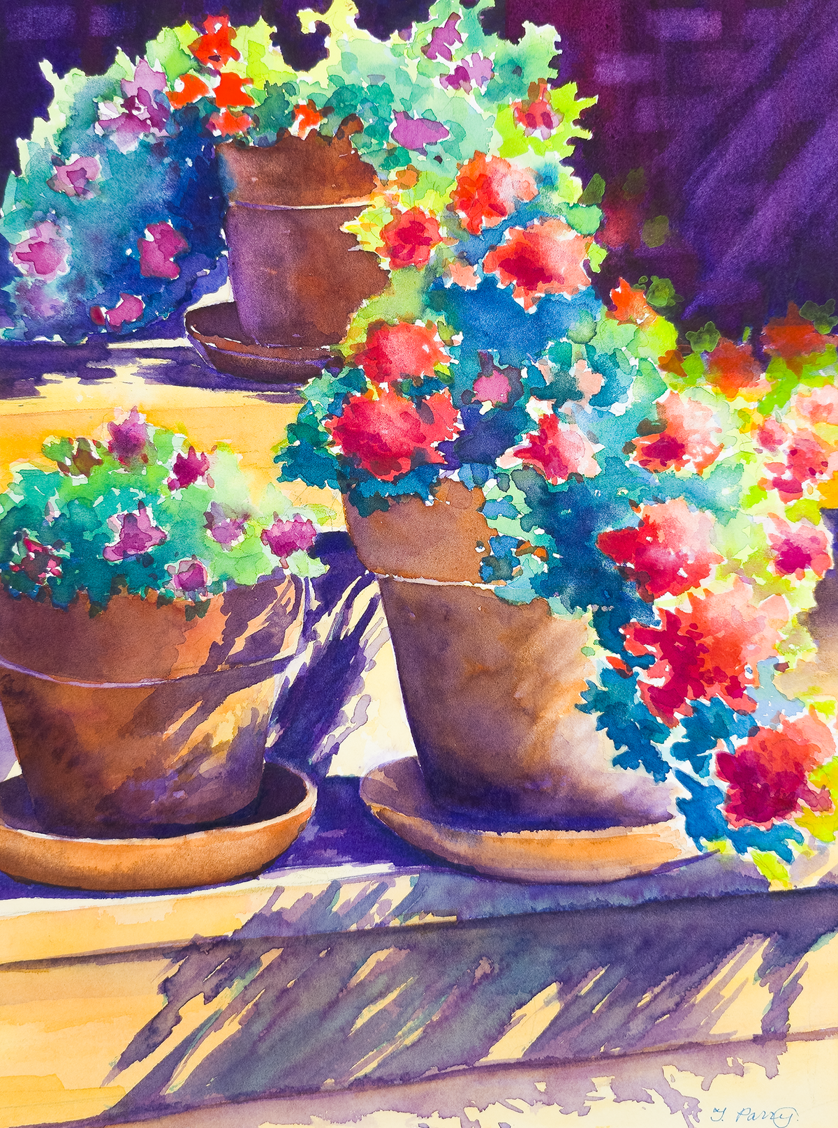 Flowers in Terracotta Pots - Tomoko Parry