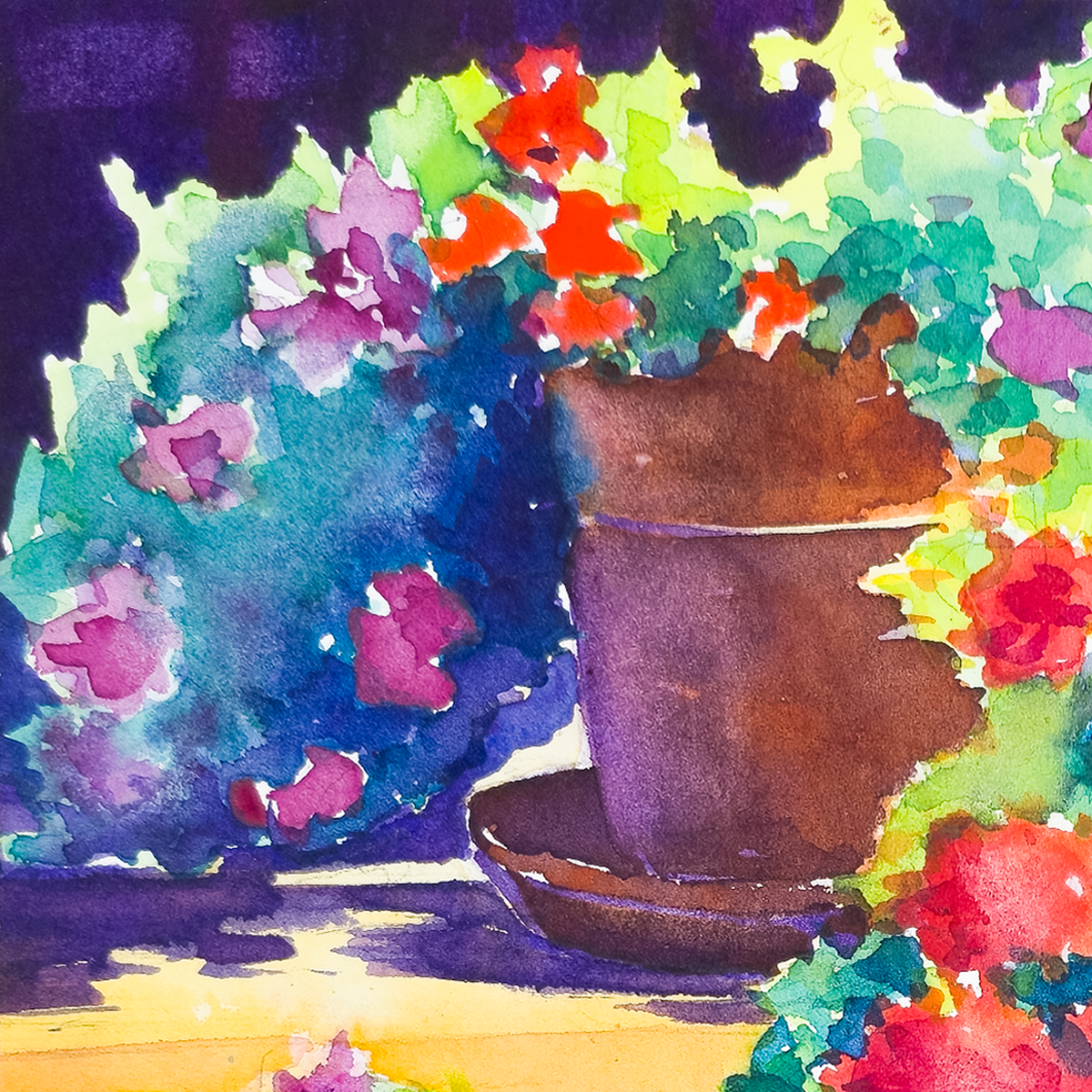 Flowers in Terracotta Pots - Tomoko Parry