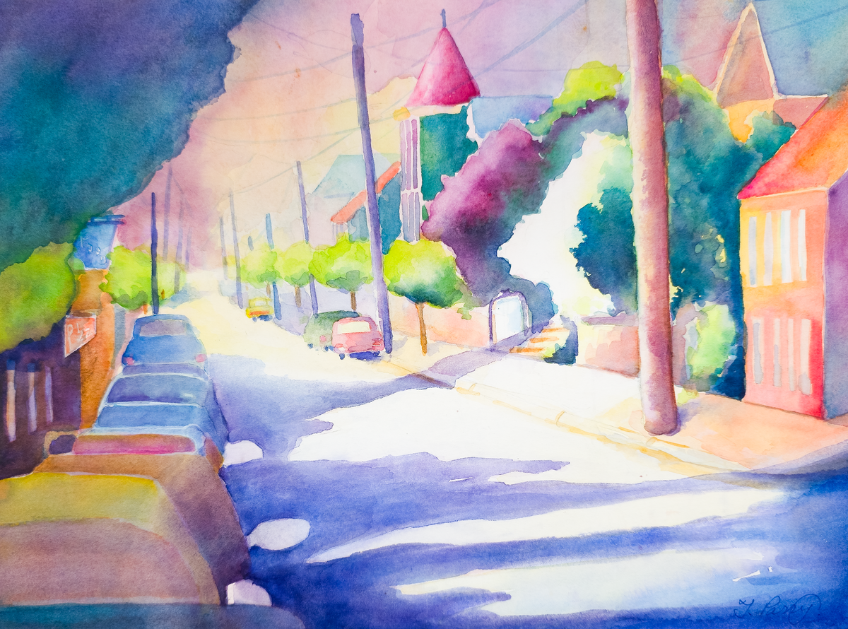 Quiet Street, Late Afternoon - Tomoko Parry