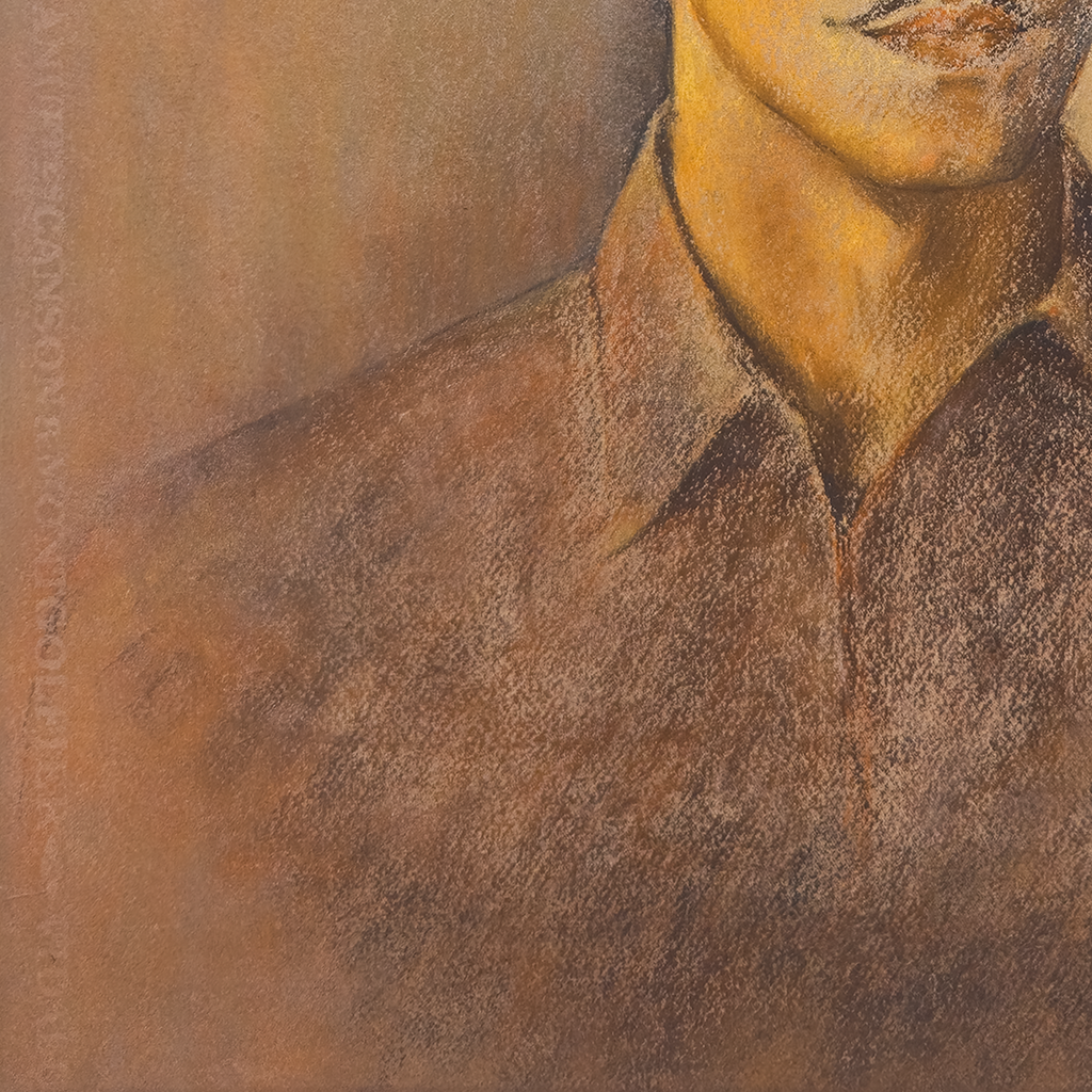 Pastel Self-portrait of Dutchess County Art Association Co-founder Vincent A. Walker - Vincent A. Walker