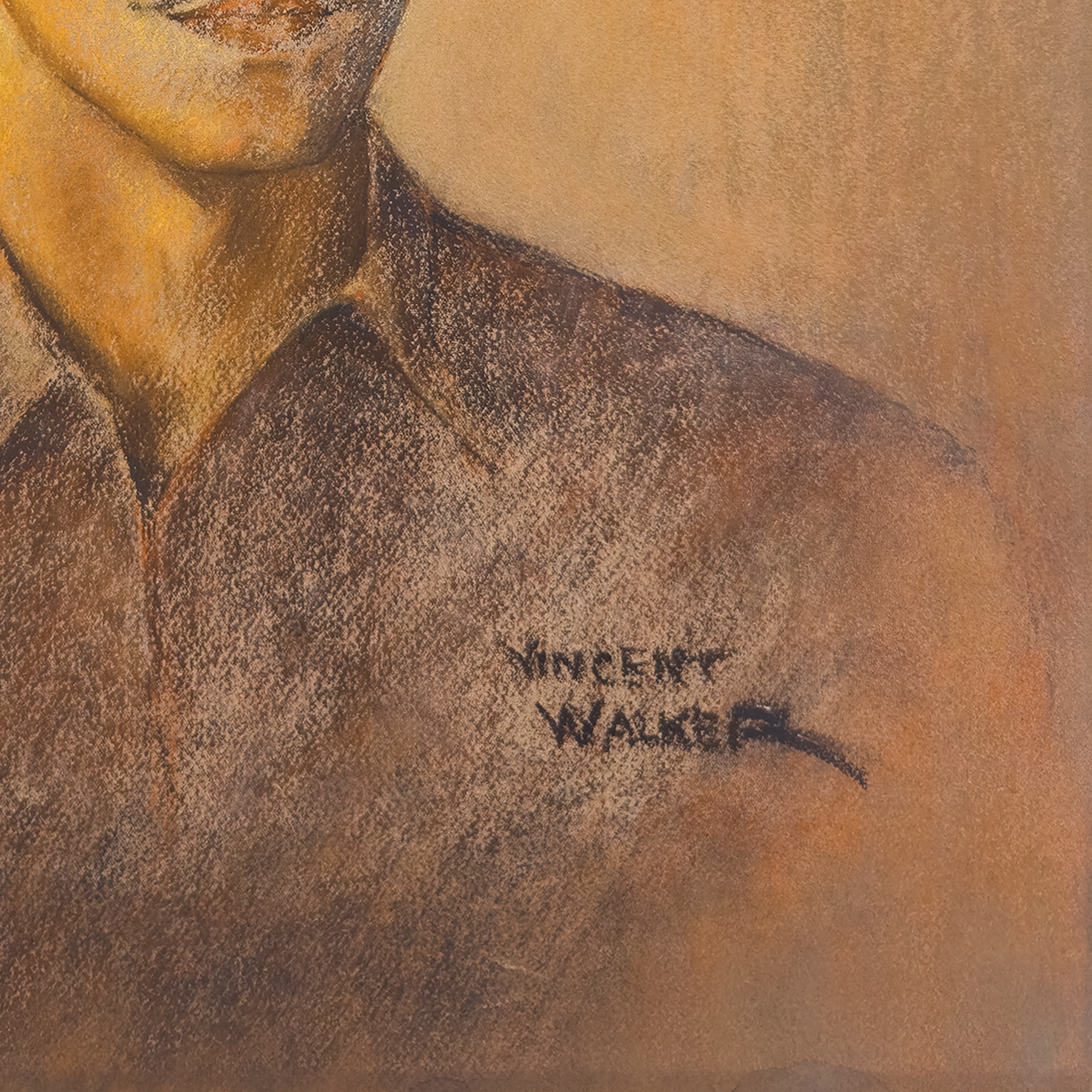 Pastel Self-portrait of Dutchess County Art Association Co-founder Vincent A. Walker - Vincent A. Walker