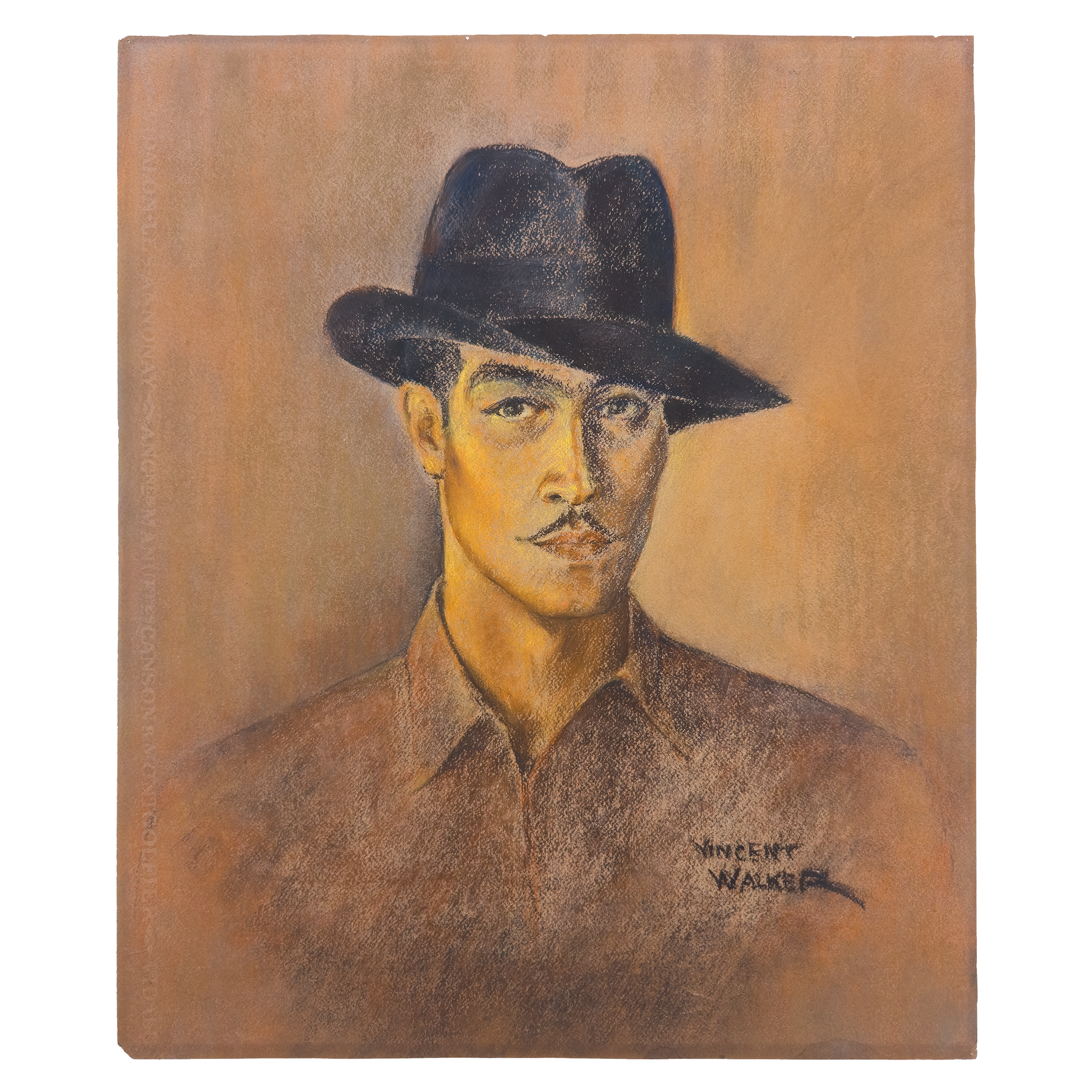 Pastel Self-portrait of Dutchess County Art Association Co-founder Vincent A. Walker - Vincent A. Walker