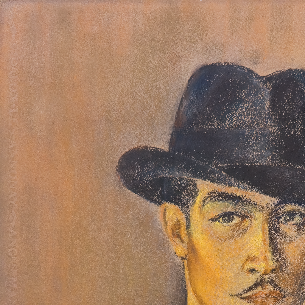 Pastel Self-portrait of Dutchess County Art Association Co-founder Vincent A. Walker - Vincent A. Walker