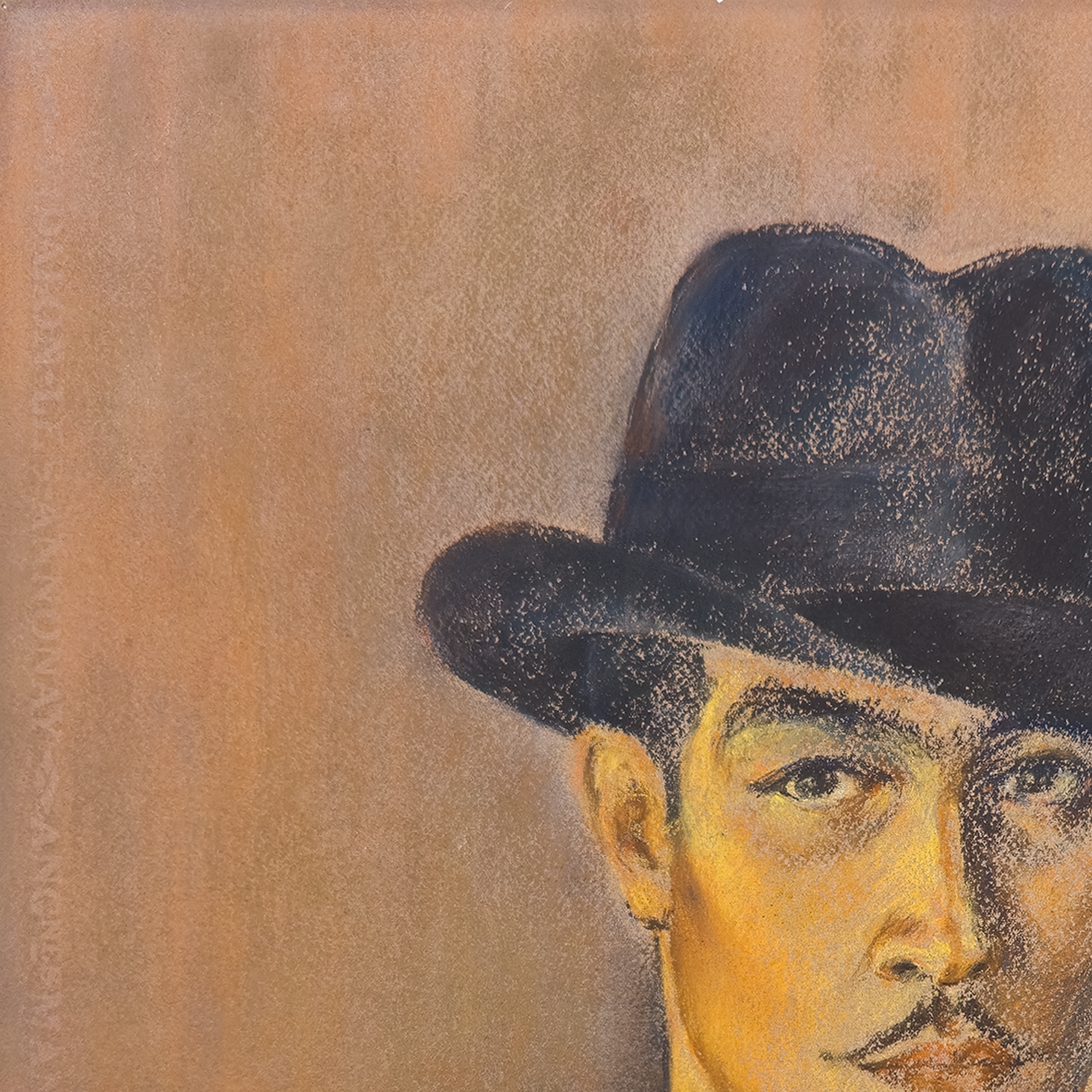 Pastel Self-portrait of Dutchess County Art Association Co-founder Vincent A. Walker - Vincent A. Walker