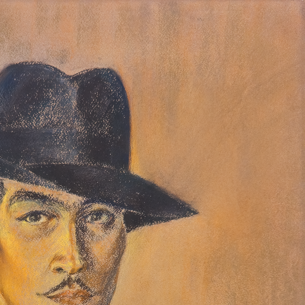 Pastel Self-portrait of Dutchess County Art Association Co-founder Vincent A. Walker - Vincent A. Walker