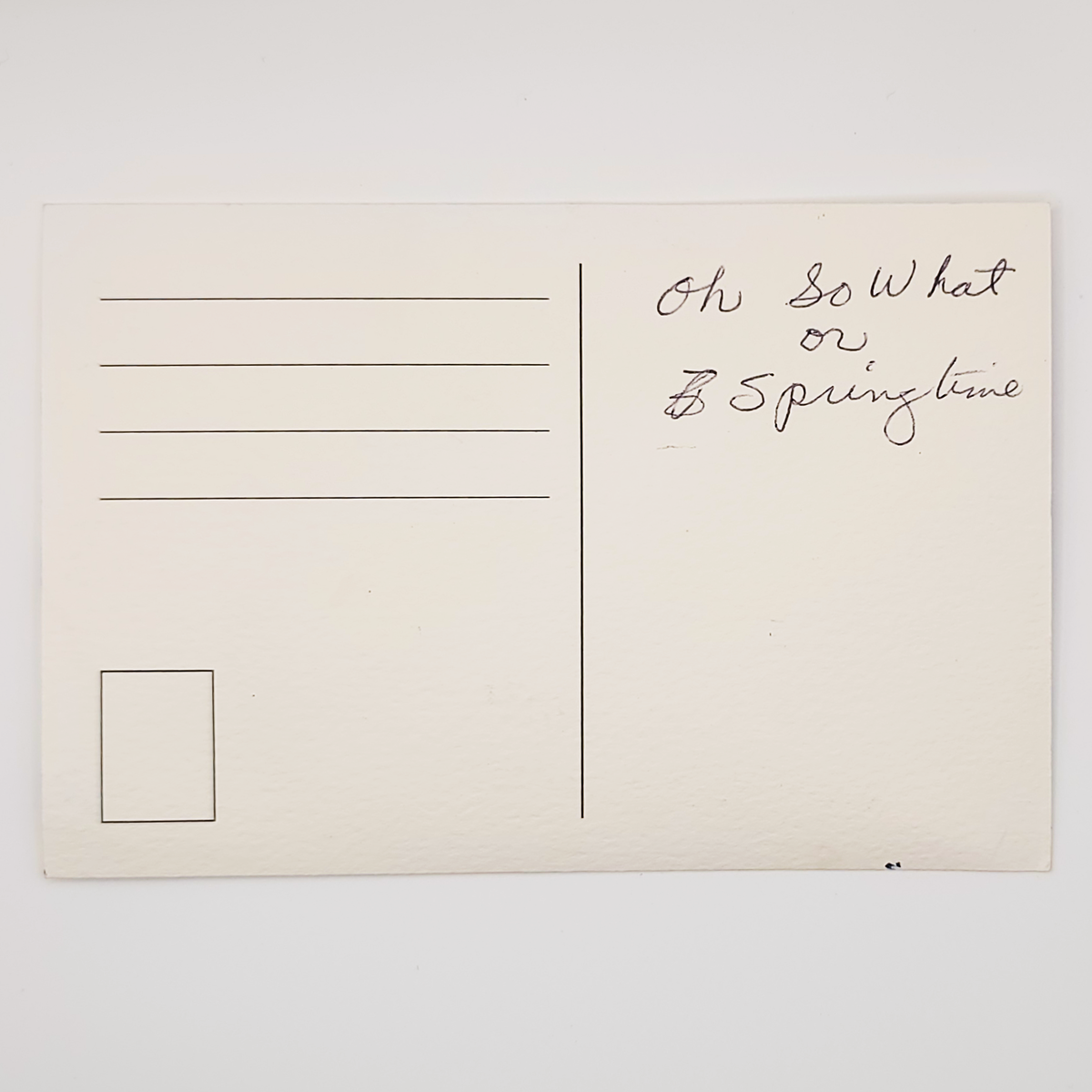 Oh So What / Springtime - Eva Bouzard-Hui