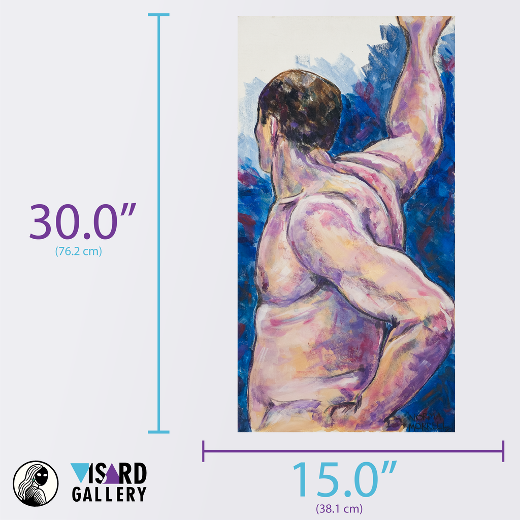 Male Nude Figure Reaching Beyond - Norma Ann Morrell, c. 1990