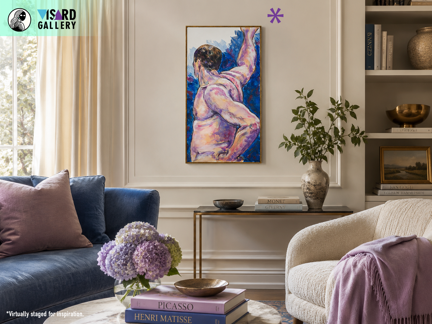 Male Nude Figure Reaching Beyond - Norma Ann Morrell, c. 1990
