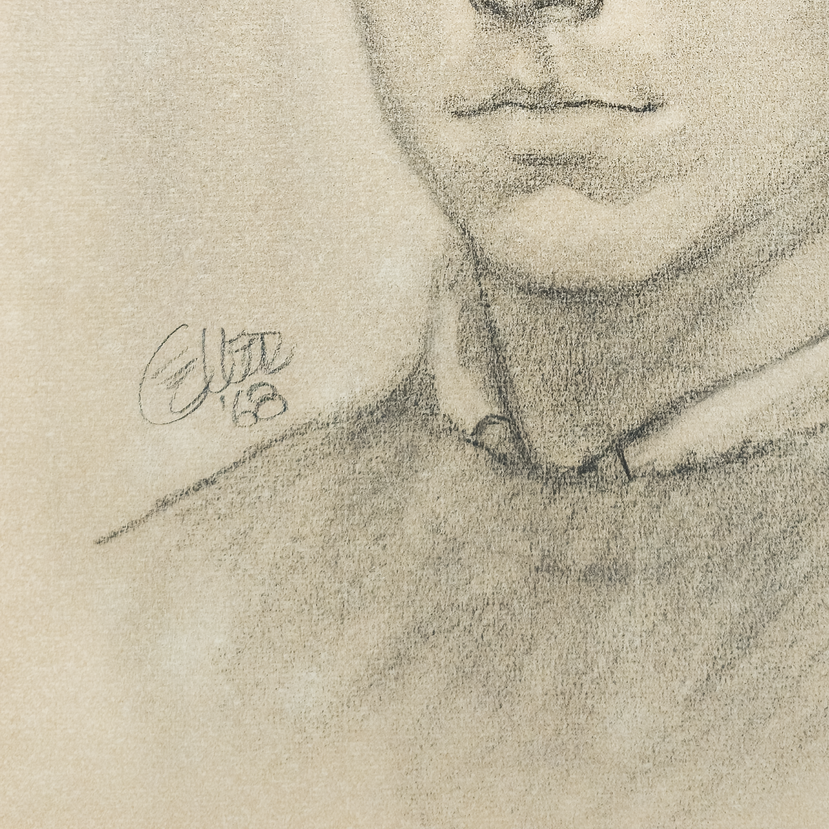 Graphite Portrait of a Young Man - Harold Geller