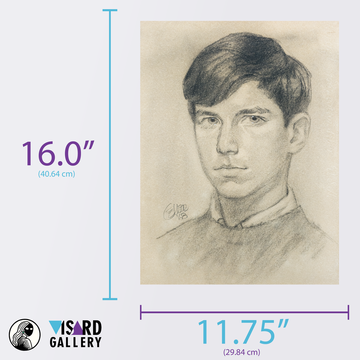 Graphite Portrait of a Young Man - Harold Geller
