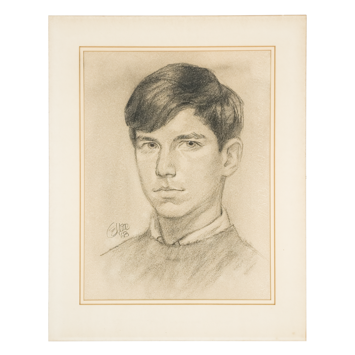 Graphite Portrait of a Young Man - Harold Geller