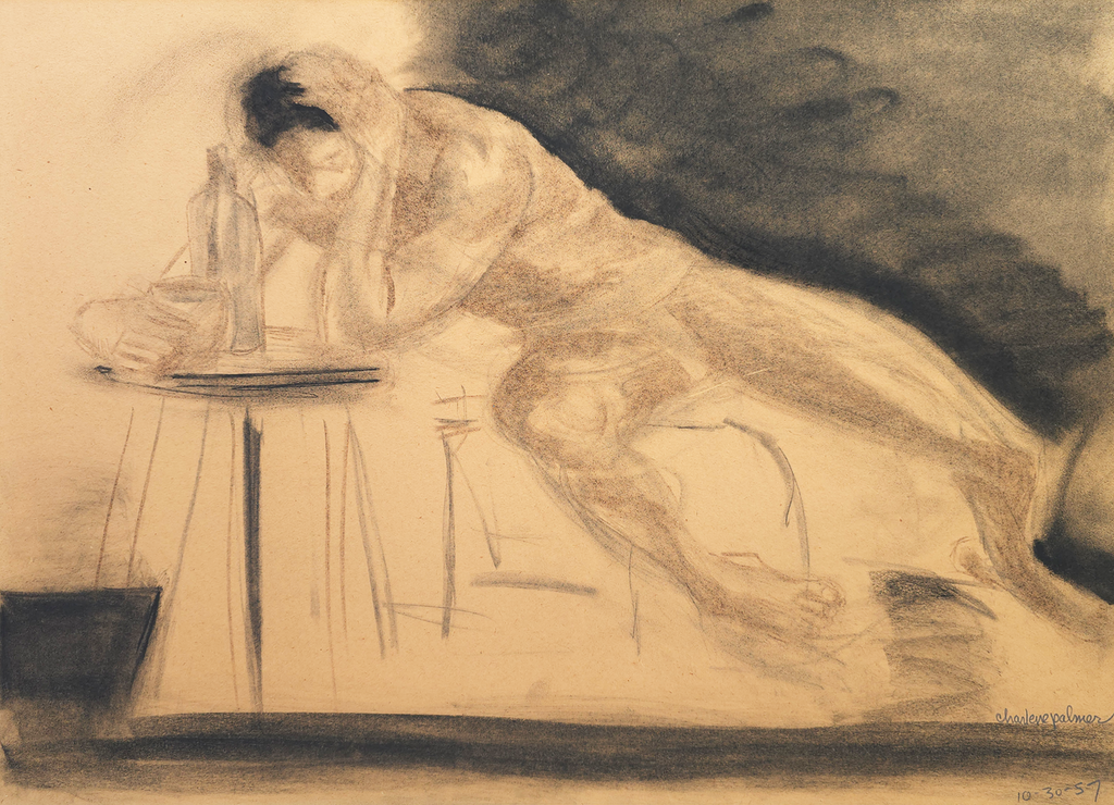 Male Figure at Table - Charlene Palmer