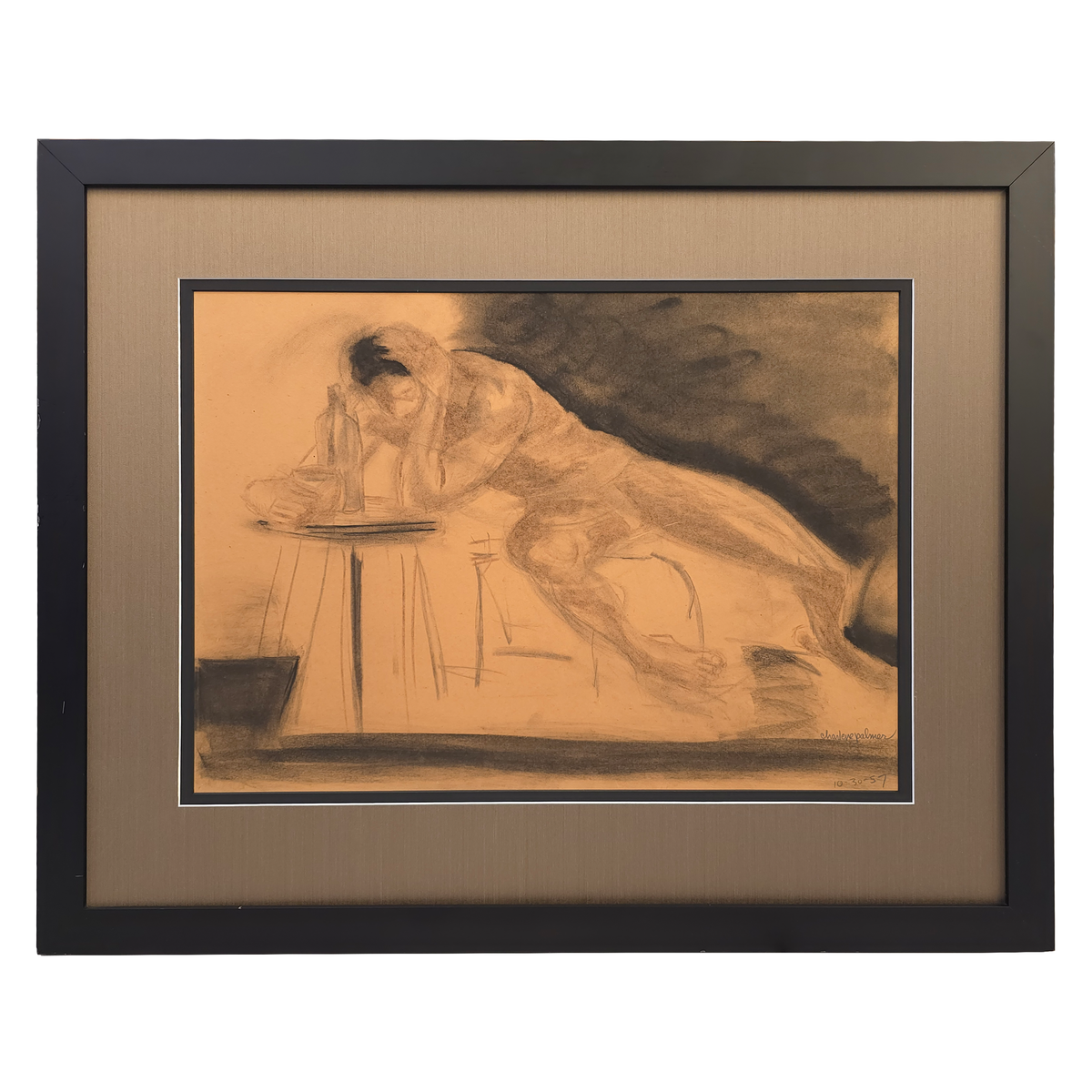 Male Figure at Table - Charlene Palmer