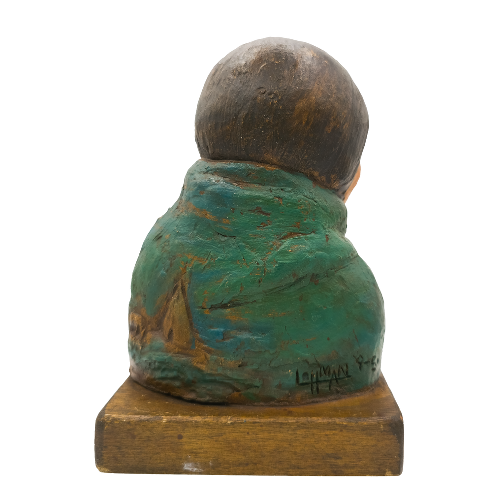 Bust of a Native American Woman With Shawl  - Robert Lohman