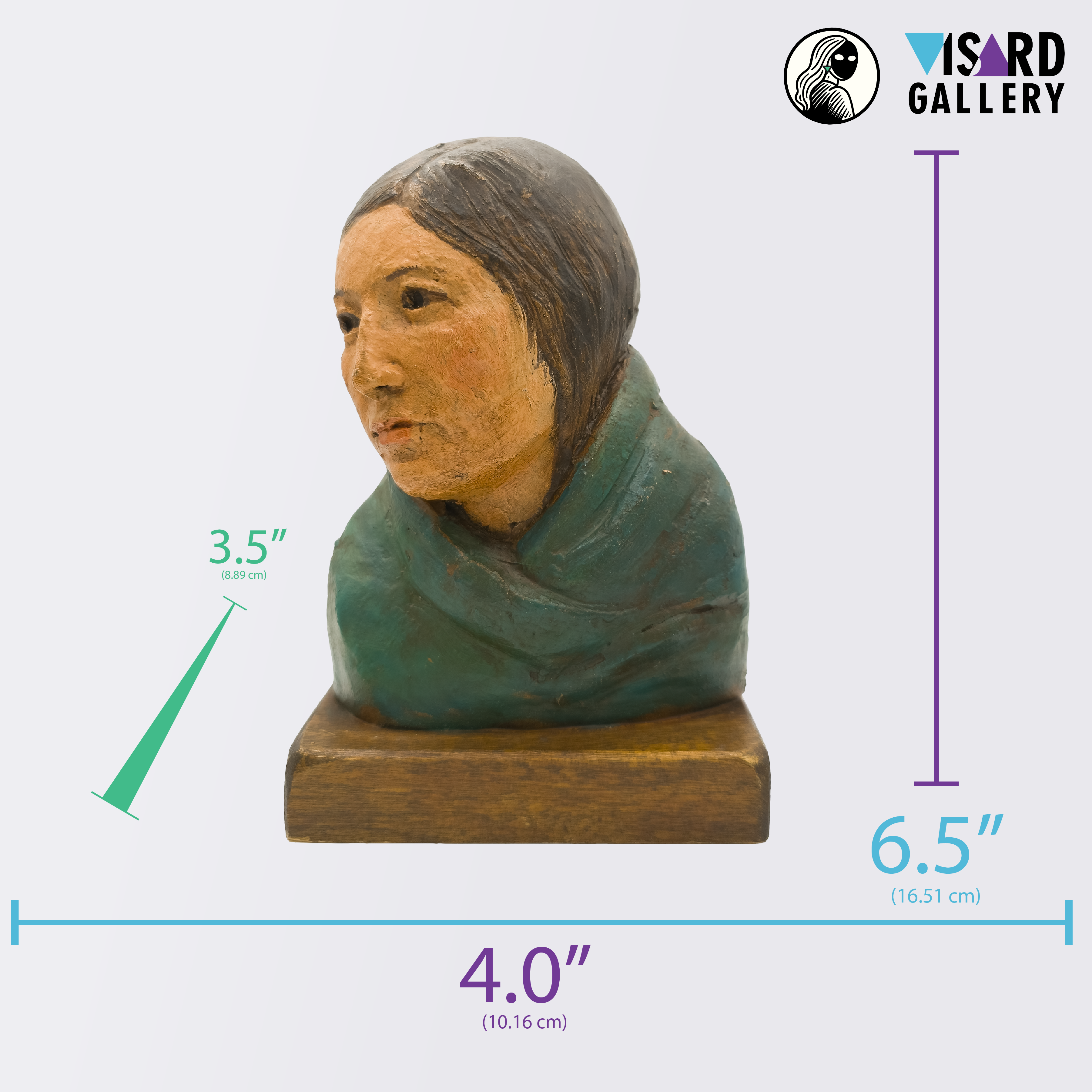Bust of a Native American Woman With Shawl  - Robert Lohman